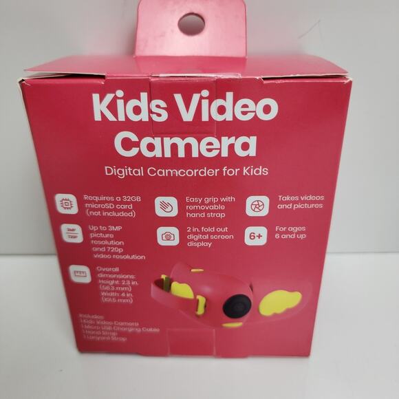 GEMS Kids Pink Handheld Video Camera Digital Camcorder 2 inch Display Screen NEW - Picture 3 of 4